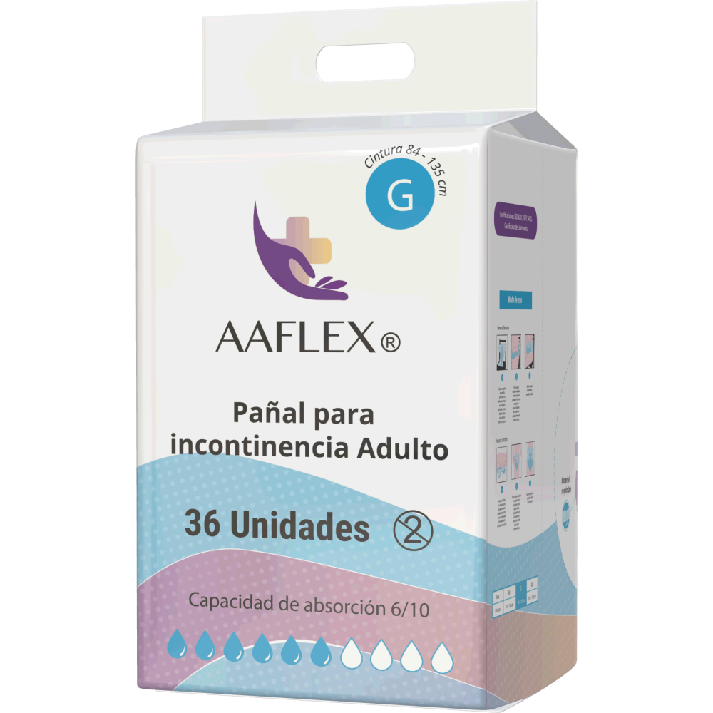 Pañal Para Incontinencia Adulto Talla G 36 unidades