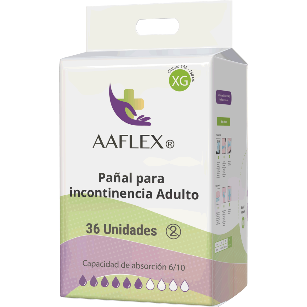 Pañal Para Incontinencia Adulto Talla XG 36 unidades