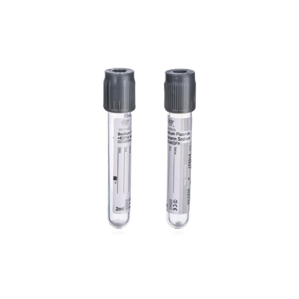 Tubo Tapa Gris NaF/Hep Na 2 ml GBVac