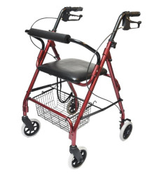 Andador de 4 Ruedas Con Canasta / LIFECARE
