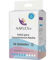 Pañal Para Incontinencia Adulto Talla G 36 unidades